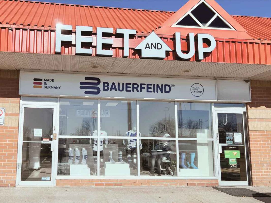 Location Exterior View - Feet And Up - Bauerfeind Orthopedic Braces And Compression Socks - Retailer in Markham, Ontario